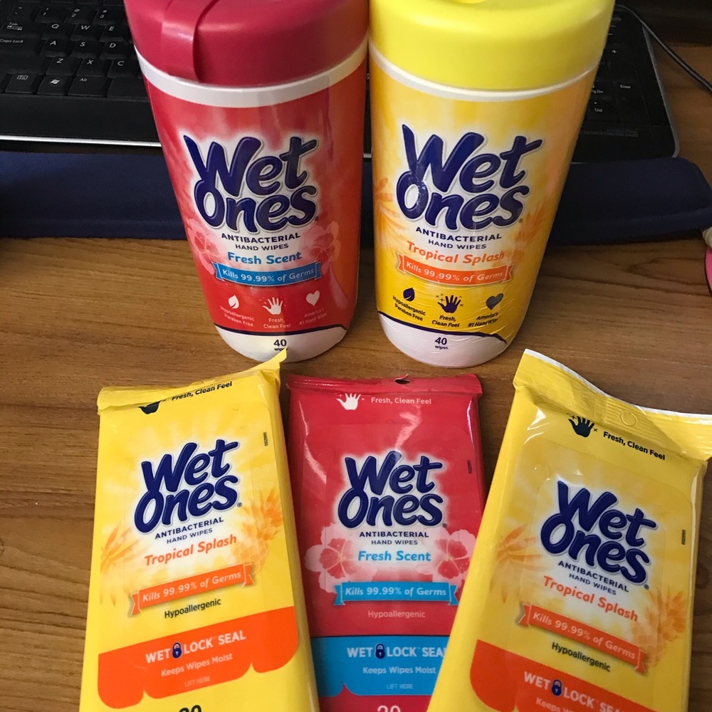 Lot of Wet Ones Bundle Antibacterial for Hands
